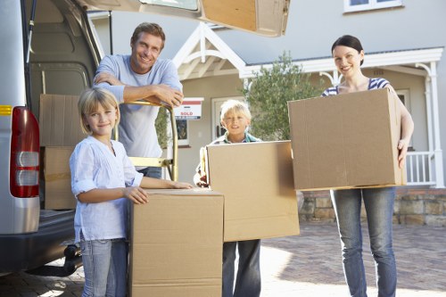 Local removals vehicle prepared for a Kensington property move