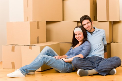 Packing and loading household items for a Kensington move