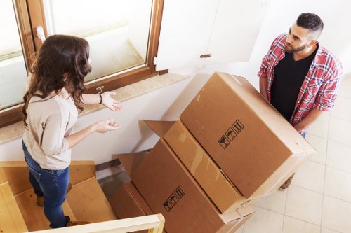 Safe loading procedure with secured items inside a van