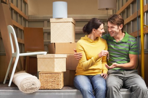 Careful packing in a Kensington apartment with narrow access