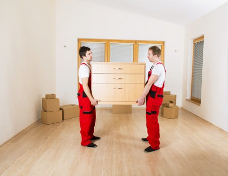 Furniture and boxes being moved by a local Kensington man and van team